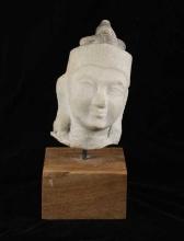 Early Mounted Indian Buddhist, Buddha Stone Head
