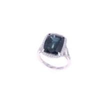 GIA 12.30ct Sapphire VS1 Diamond Platinum Ring