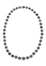 83.99 ct Fancy Black & White Diamond 14k Necklace