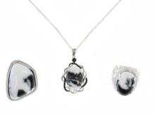 Zebra Agate Sterling Silver Jewelry (3)