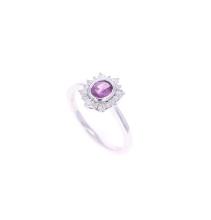 GIA Unheated Sapphire VS2 Diamond Platinum Ring
