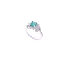 1.03ct Emerald VS Diamond & Platinum Ring