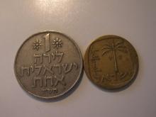Foreign Coins: 2 Israel Coins