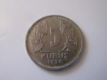 Foreign Coins: 1936 Turkey 5 Kurus