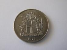 Foreign Coins:  1971 Iceland 5 Kronur