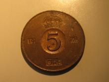 Foreign Coins: Sweden 1962 5 Ore