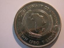 1980 Sierra Leone 1 Leone memorial big and heavy coin