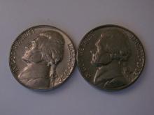 US Coins: 2x1962-D BU/Clean 5 Cents