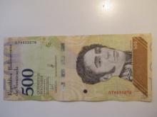 Foreign Currency: Venezuela 500 Bolivares