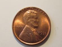 US Coins: 1xBU/Clean 1955 Wheat penny