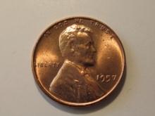 US Coins: 1xBU/Clean 1957-D Wheat penny