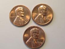 US Coins: 3xBU/Clean 1968-S pennies