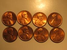 US Coins: 8xBU/Clean 1980-D pennies