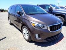 2016 KIA SEDONA EX VAN, 225,094+ mi,  3.3L ,V6 GAS, AUTO, PS, AC, S# KNDMC5