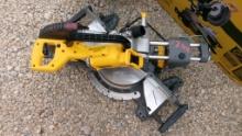 DEWALT ELECTRIC MITER SAW,  12" DOUBLE BEVEL, SLIDING, AS IS WHERE IS