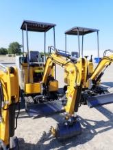 AGT INDUSTRIAL H15 MINI EXCAVATOR,  420CC GAS,OROPS, RUBBER TRACK, MANUAL T