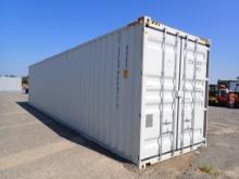 SHIPPING CONTAINER,  40' , CONTAINER, HIGH CUBE,(4) DOUBLE SIDE DOORS, (1)