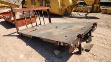 UNMOUNTED PICKUP TRUCK FLATBED,  9', HEADACHE RACK, AS IS WHERE IS