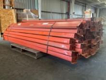 CROSSBEAMS FOR PALLET RACKING, APPROX 50 TOTAL, APPROX 8FT