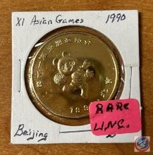 1990 XI Asian Games Beijing Coin