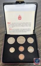 1975 Canadian Uncirculated Coin Set in Red Leather Case