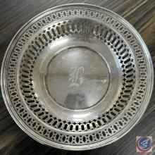 Sterling silver "B" engraved bowl