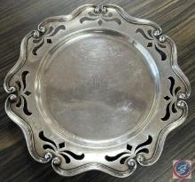 Sterling silver "B" engraved plate