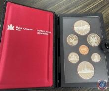 1984 Canadian Uncirculated Proof Set in Black Leather Case