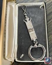 Sterling silver "C.Y." keychain