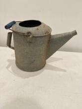 Galvanized Watering Can with Bottom Bulge