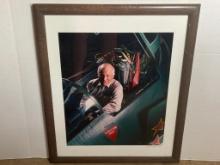 Framed Original Dan Patterson Photograph of Robin Olds