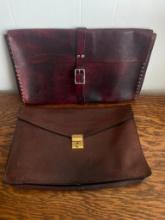 Two Leather Messenger Bags