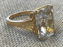 14K Ring with Unidentified Clear Stone