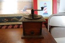 ANTIQUE COUNTER TOP COFFEE GRINDER