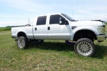 #901 2008 FORD F250 6.4 DIESEL 4 DOOR 4 WD 6" LIFT WITH EXTRA TIRES 191110