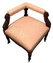 Vintage Corner Chair on Castors