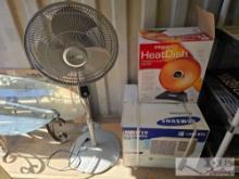 Lasko Fan, Presto HeatDish Heater, & Samsung SW0719 Air Conditioner