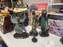 4 Bronze Statues