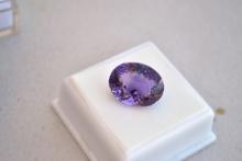 13.30 Carat Fancy Oval Cut Amethyst