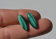 14.29 Carat Matched Pair of Beautiful Malachites