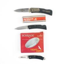 3 Schrade USA Pocket Knives SP1-3