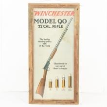 Framed Winchester Model 90 & Kitchen Knife Poster