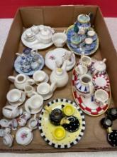 Various porcelain miniature tea sets