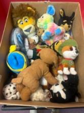 large box of stuffed animals