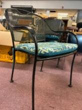 4 wrought iron patio chairs vintage