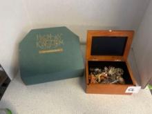 Harmony Kingdom 1998 royal watch club kit and jewelry box with jewelry inside