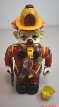 Newbright Industries Limited Fire Department Chief Battery Operated Toy Clown Made In Hong Kong Sta