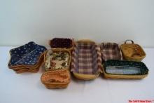 Lot Of 8 Longaberger Baskets Including A 4th Of July And Candy Corn Baskets