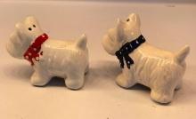 2 white Scottish Terrier Salt & Pepper Shakers