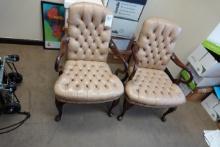 LEATHER SIDE CHAIRS (X2)